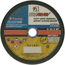 Круг отрезной Luga-Abrasiv D11002302220000 230х2,0х22 A 36 S BF 80 (14А БУ) круг отр. мет.