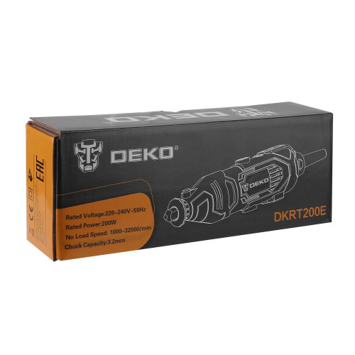 Электрический гравер с регулировкой скорости 200Вт Deko DKRT200E 063-1410