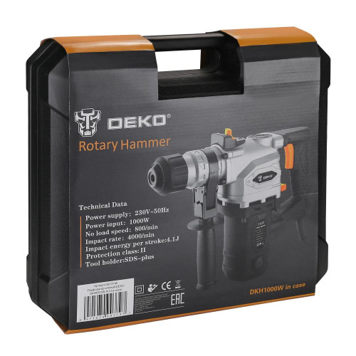 Аккумуляторная отвертка DEKO ZKS4, 4В, 0.6 Ач, з/у  с набором оснастки 10 шт, 063-4113