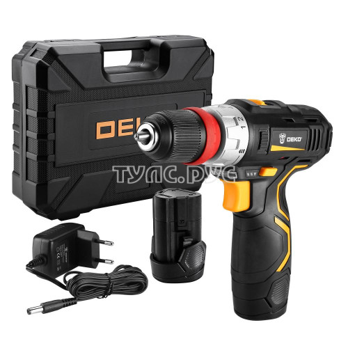 Аккумуляторная дрель-шуруповерт DEKO GCD12DU3 Li-Ion в кейсе со съемным патроном 063-4115