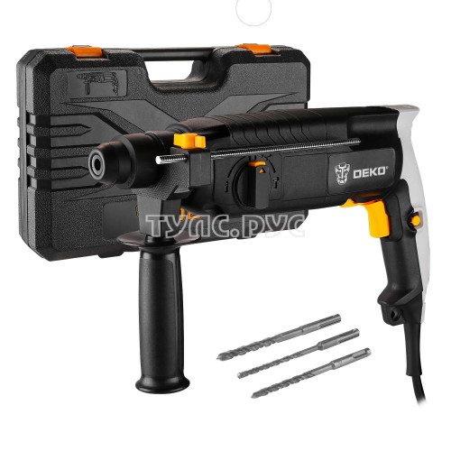 Перфоратор сетевой DEKO DKH950W в кейсе с  набором из 3  буров SDS+  063-4121