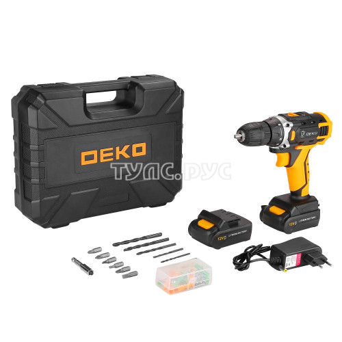 Аккумуляторная дрель 12В + набор 63 инструмента DEKO DKCD12FU-Li 2.0Ah Advanced 063-4132