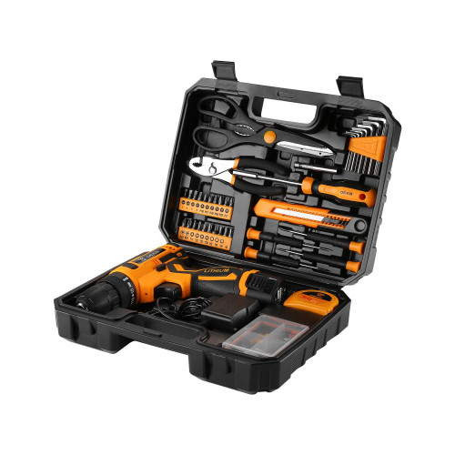 Аккумуляторная дрель-шуруповерт DEKO Banger 12V Li-Ion + набор инструмента  93 предмета 063-4168