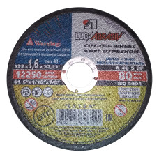 Круг отрезной Luga-Abrasiv D11001252216000 125х1,6х22 A 40 S BF 80 (14А БУ) мет.+нерж. круг отр.